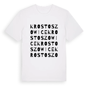 Krostoszowice ordlek t-shirt – ekologisk bomull t-shirt från Pinshirt