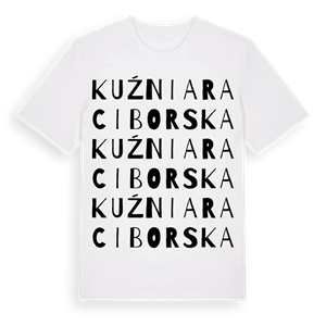 Kuźnia Raciborska ordlek t-shirt – ekologisk bomull t-shirt från Pinshirt