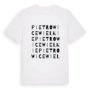 Pietrowice Wielkie ordlek t-shirt – ekologisk bomull t-shirt från Pinshirt