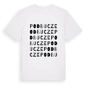 Podbucze ordlek t-shirt – ekologisk bomull t-shirt från Pinshirt