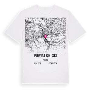 powiat bielski karta t-shirt – ekologisk bomull t-shirt från Pinshirt