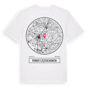 powiat częstochowski t-shirt – ekologisk bomull t-shirt från Pinshirt