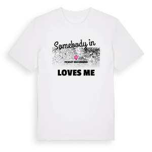 Någon i powiat raciborski älskar mig t-shirt – ekologisk bomull t-shirt från Pinshirt