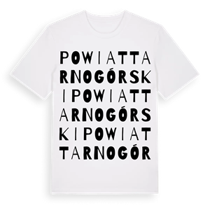 powiat tarnogórski ordlek t-shirt – ekologisk bomull t-shirt från Pinshirt