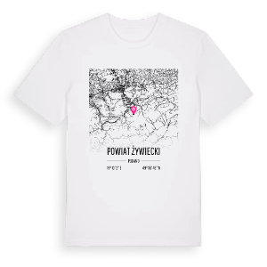 powiat żywiecki karta t-shirt – ekologisk bomull t-shirt från Pinshirt