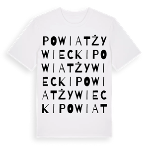 powiat żywiecki ordlek t-shirt – ekologisk bomull t-shirt från Pinshirt