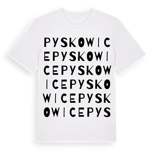 Pyskowice ordlek t-shirt – ekologisk bomull t-shirt från Pinshirt