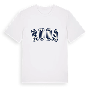 Ruda college t-shirt – ekologisk bomull t-shirt från Pinshirt