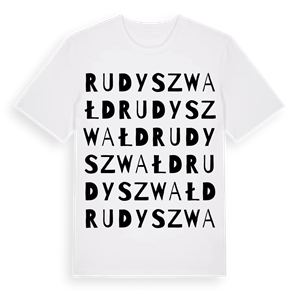 Rudyszwałd ordlek t-shirt – ekologisk bomull t-shirt från Pinshirt