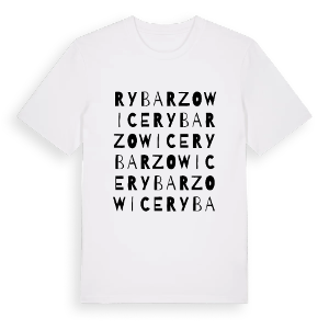 Rybarzowice ordlek t-shirt – ekologisk bomull t-shirt från Pinshirt