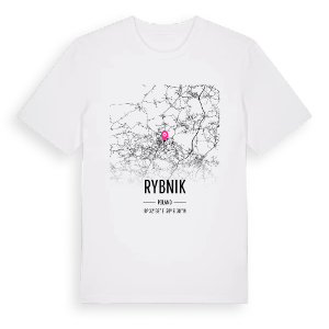 Rybnik karta t-shirt – ekologisk bomull t-shirt från Pinshirt