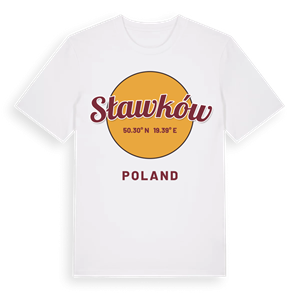 Sławków cirkel t-shirt – ekologisk bomull t-shirt från Pinshirt
