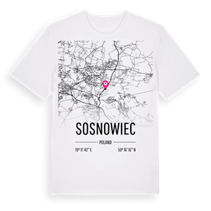 Sosnowiec karta t-shirt – ekologisk bomull t-shirt från Pinshirt