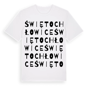 Świętochłowice ordlek t-shirt – ekologisk bomull t-shirt från Pinshirt