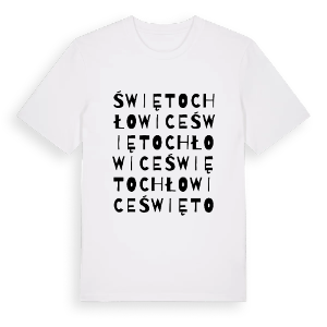 Świętochłowice ordlek t-shirt – ekologisk bomull t-shirt från Pinshirt
