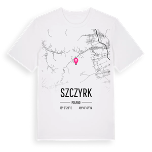 Szczyrk karta t-shirt – ekologisk bomull t-shirt från Pinshirt