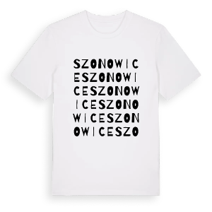 Szonowice ordlek t-shirt – ekologisk bomull t-shirt från Pinshirt