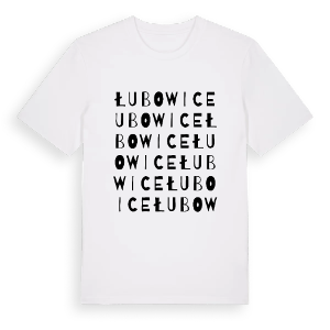 Łubowice ordlek t-shirt – ekologisk bomull t-shirt från Pinshirt