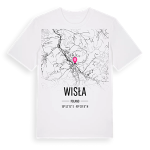 Wisła karta t-shirt – ekologisk bomull t-shirt från Pinshirt