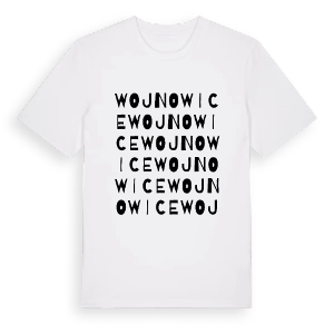Wojnowice ordlek t-shirt – ekologisk bomull t-shirt från Pinshirt