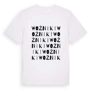 Woźniki ordlek t-shirt – ekologisk bomull t-shirt från Pinshirt