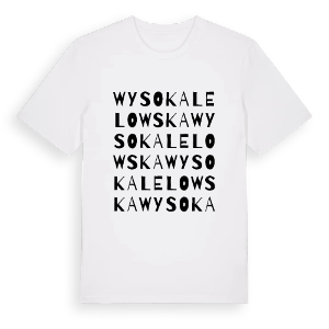 Wysoka Lelowska ordlek t-shirt – ekologisk bomull t-shirt från Pinshirt