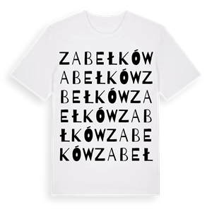 Zabełków ordlek t-shirt – ekologisk bomull t-shirt från Pinshirt