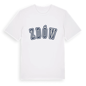 Zdów college t-shirt – ekologisk bomull t-shirt från Pinshirt