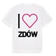 Jag älskar Zdów t-shirt stort tryck
