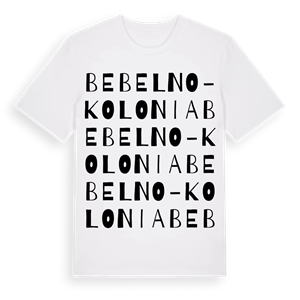 Bebelno-Kolonia ordlek t-shirt – ekologisk bomull t-shirt från Pinshirt