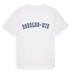 Bebelno-Wieś college t-shirt – ekologisk bomull t-shirt från Pinshirt