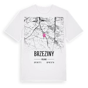 Brzeziny karta t-shirt – ekologisk bomull t-shirt från Pinshirt