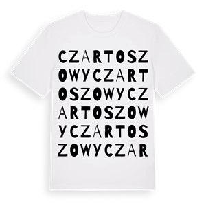 Czartoszowy ordlek t-shirt – ekologisk bomull t-shirt från Pinshirt