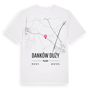 Danków Duży karta t-shirt – ekologisk bomull t-shirt från Pinshirt