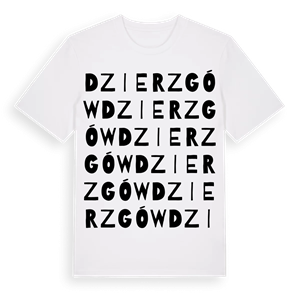 Dzierzgów ordlek t-shirt – ekologisk bomull t-shirt från Pinshirt