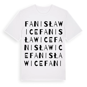 Fanisławice ordlek t-shirt – ekologisk bomull t-shirt från Pinshirt