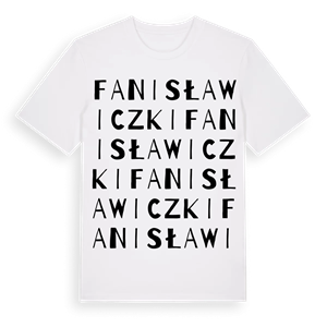 Fanisławiczki ordlek t-shirt – ekologisk bomull t-shirt från Pinshirt