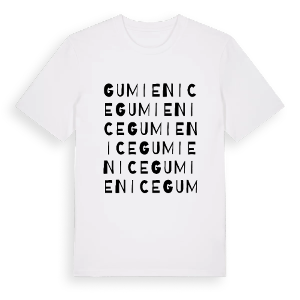Gumienice ordlek t-shirt – ekologisk bomull t-shirt från PinShirt