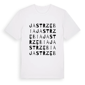 Jastrzębia ordlek t-shirt – ekologisk bomull t-shirt från PinShirt
