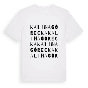 Kalina Górecka ordlek t-shirt – ekologisk bomull t-shirt från Pinshirt