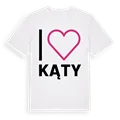 Jag älskar Kąty t-shirt stort tryck
