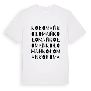 Kołomań ordlek t-shirt – ekologisk bomull t-shirt från Pinshirt