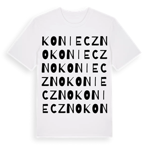 Konieczno ordlek t-shirt – ekologisk bomull t-shirt från Pinshirt