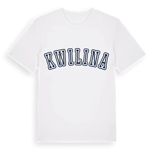 Kwilina college t-shirt – ekologisk bomull t-shirt från Pinshirt