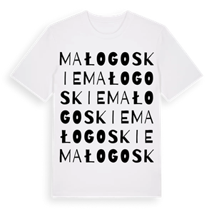 Małogoskie ordlek t-shirt – ekologisk bomull t-shirt från Pinshirt