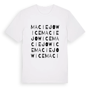 Maciejowice ordlek t-shirt – ekologisk bomull t-shirt från PinShirt