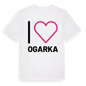 Jag älskar Ogarka t-shirt stort tryck – ekologisk bomull t-shirt från Pinshirt