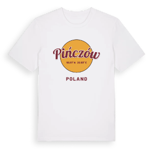 Pińczów cirkel t-shirt – ekologisk bomull t-shirt från Pinshirt