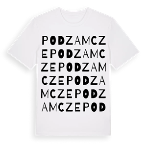 Podzamcze ordlek t-shirt – ekologisk bomull t-shirt från Pinshirt