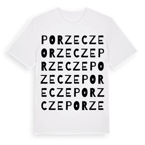 Porzecze ordlek t-shirt – ekologisk bomull t-shirt från Pinshirt